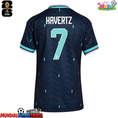 Camiseta Alemania Kai Havertz #7 Segunda Equipación Replica Mundial 2026 para mujer mangas cortas